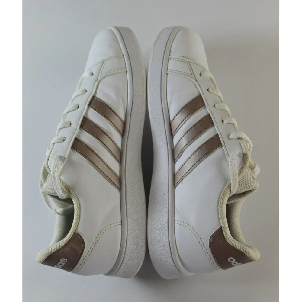 Adidas Women's Size‎ 5 Tennis Grand Court 2.0 Rose Gold Pink White Sneaker